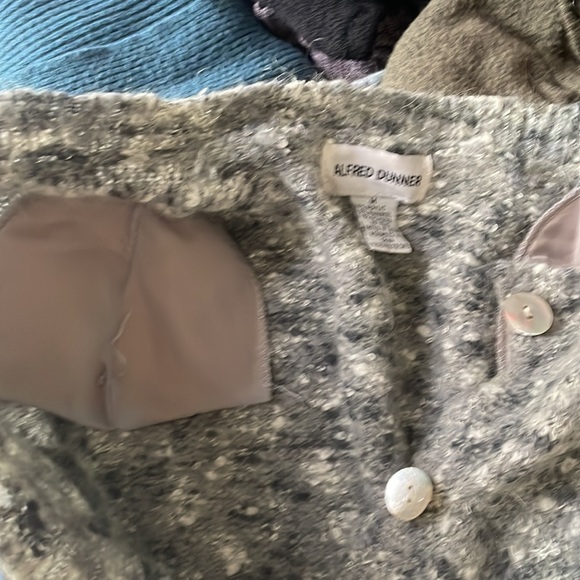 Alfred Dunner vintage mohair wool blend seashell button cardigan - Picture 8 of 8